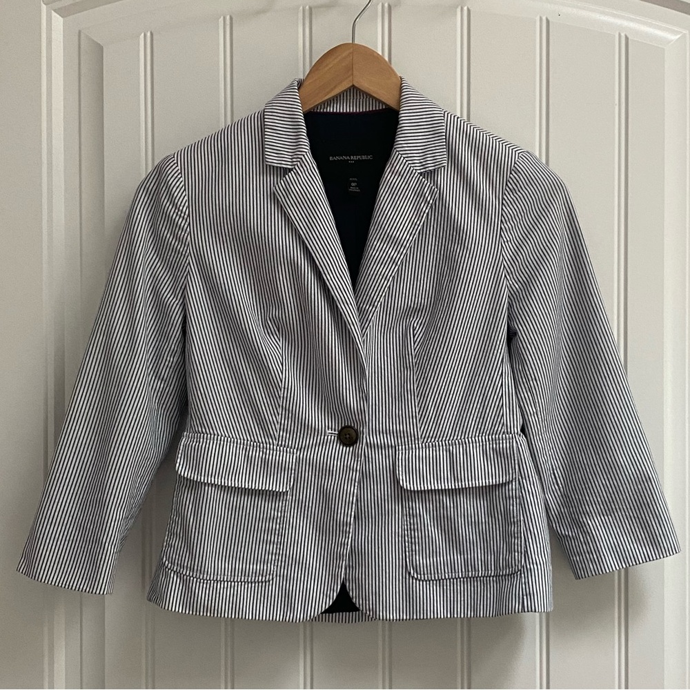 Banana Republic Pin Striped Blazer 0P